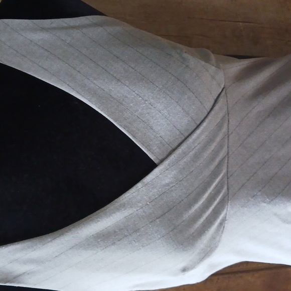 Vintage Y2K Necessary Objects Tank Dress M Surplice V-Neck Lace Hem Sleeveless - Picture 3 of 5